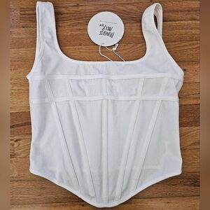 Princess Polly White Corset Crop Top
